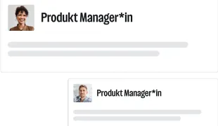 Ein Stelleninserat für "Java Software Engineer*". Der smart-bewerben-Button befindet sich am rechten Rand über einer Box mit den wichtigsten Infos.