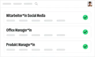 Ein Stelleninserat für "Java Software Engineer*". Der smart-bewerben-Button befindet sich am rechten Rand über einer Box mit den wichtigsten Infos.