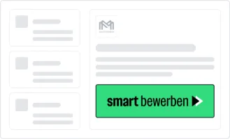 Ein Stelleninserat für "Java Software Engineer*". Der smart-bewerben-Button befindet sich am rechten Rand über einer Box mit den wichtigsten Infos.