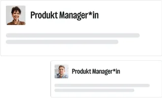 Ein Stelleninserat für "Java Software Engineer*". Der smart-bewerben-Button befindet sich am rechten Rand über einer Box mit den wichtigsten Infos.